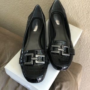 Alfani Black Croc-Embossed Loafers